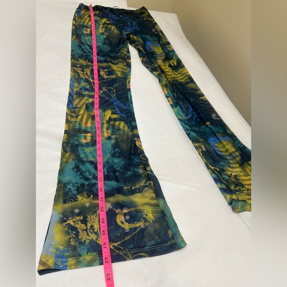 Jaded London Printed Mesh Flare Pant Set 💚 - Picture 6 of 16